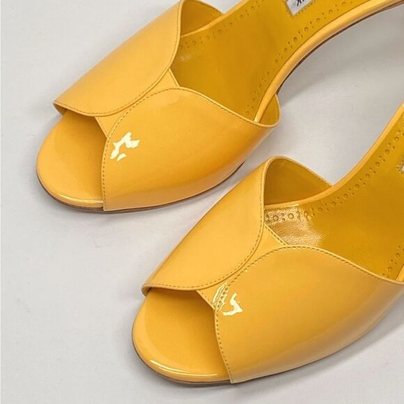 Manolo Blahnik Houramu 70MM Patent Leather Mules size 39 - Picture 7 of 13